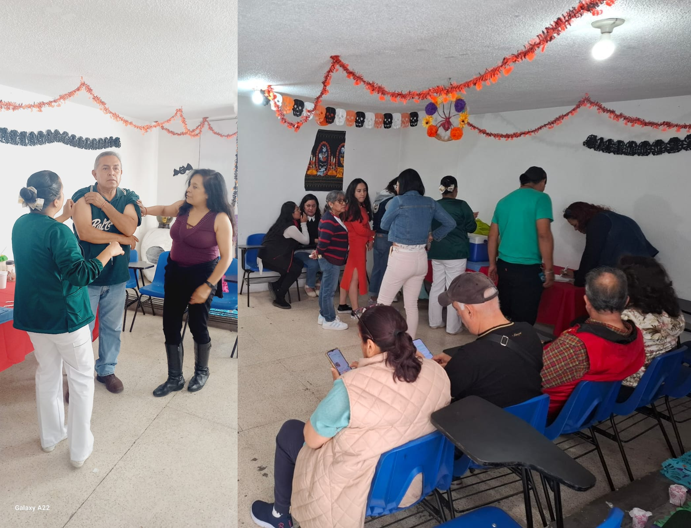 Jornadas de vacunación, salud y entrega de despensas por la asociación civil "Proyecto Social Naucalpan" que dirige David Parra