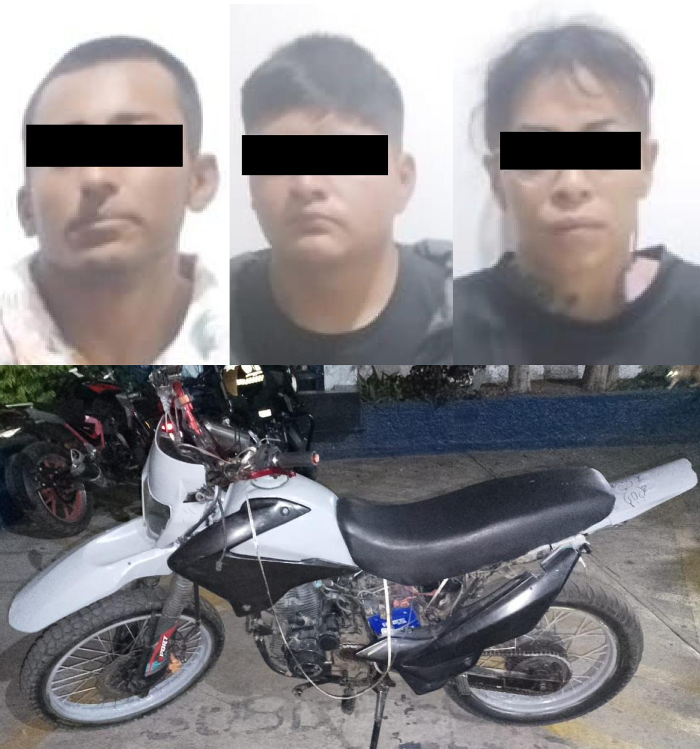 Tres detenidos por delitos comunes o del fuero federal, implicados con banda criminal