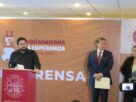 Alcalde Isaac Montoya, Consejero Jurídico, Carlos Villasana y tesorera, Claudia Oyoque