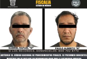 Gabriel Rafael "N" de 57 años y Pablo Alberto "N" de 36 años detenidos por el delito de desaparición