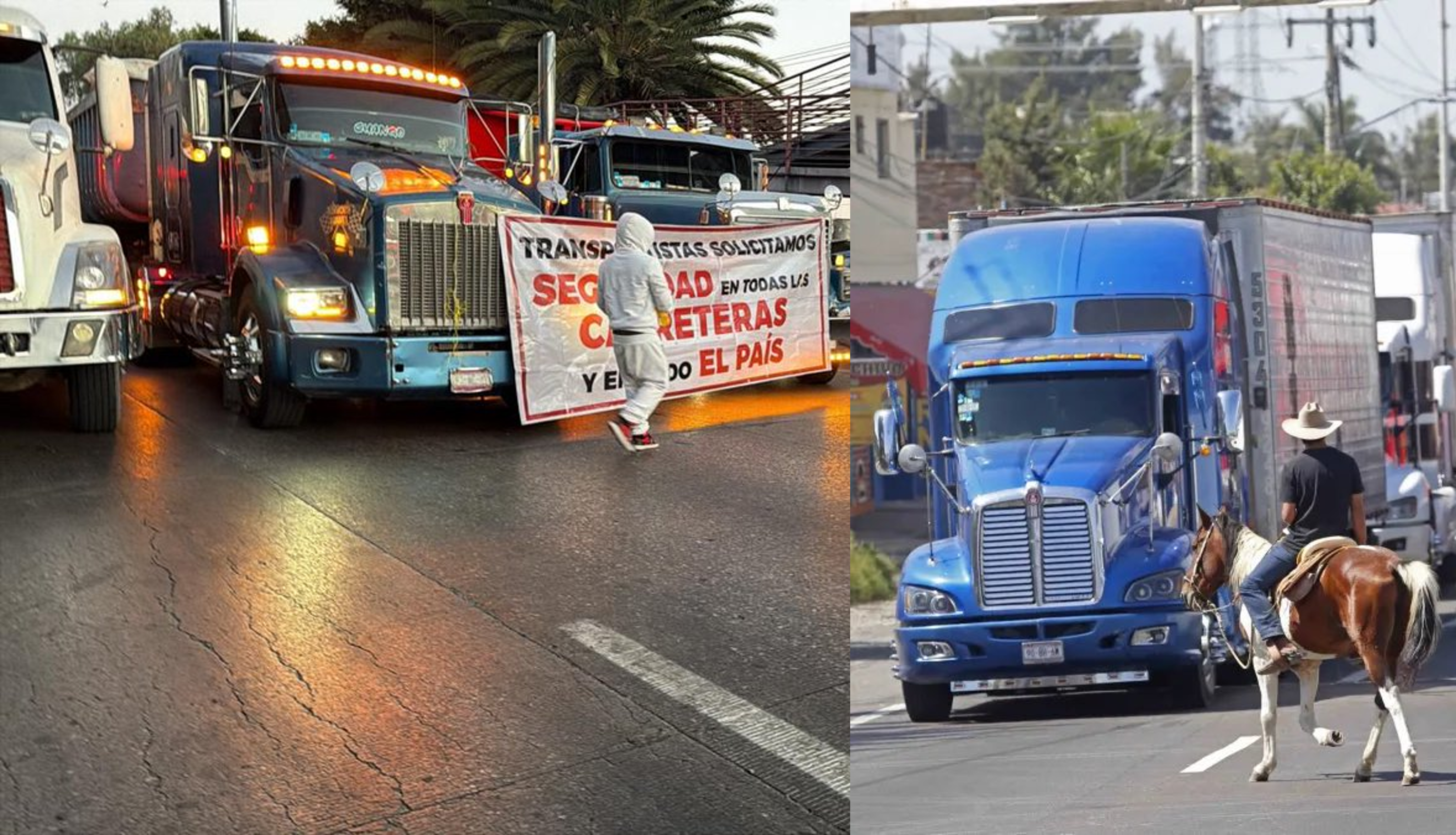 Transportistas y campesinos con demandas en autopistas