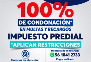 Descuentos de entre 50 y 100 en recargos y multas en pago de predial y agua en Huixquilucan
