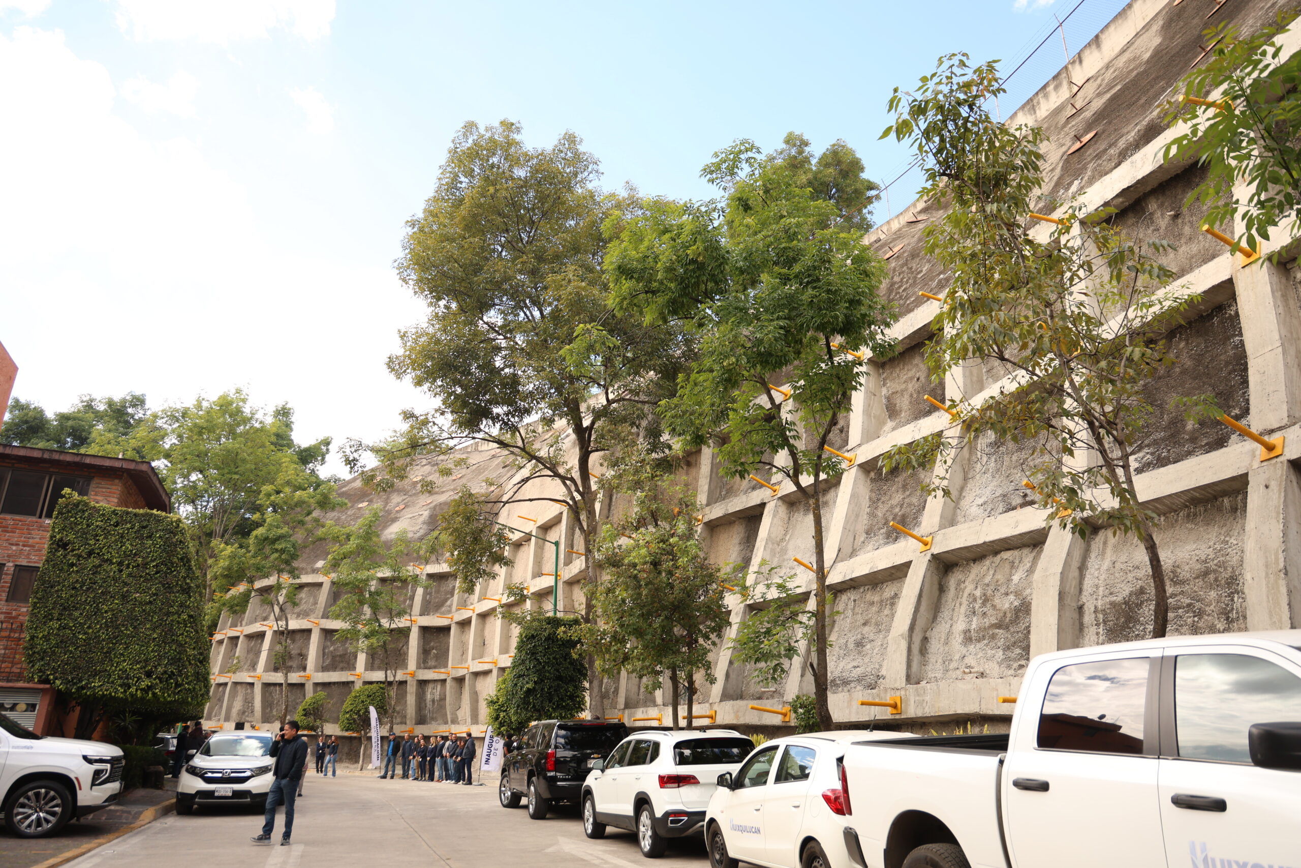 Terminan estabilización de talud en Bosques de la Herradura, Huixquilucan