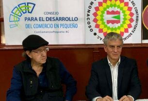 Empresarios de Concomercio, Gerardo Cleto López Becerra, Allberto Vargas Lucio, presidente del Movimiento Nacional del Contribuyente Social