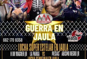 Guerra en Jaula con grandes luchadores AAA en Toluca
