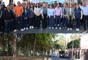 Repavimentan calle y entregan cobijas en Huixquilucan