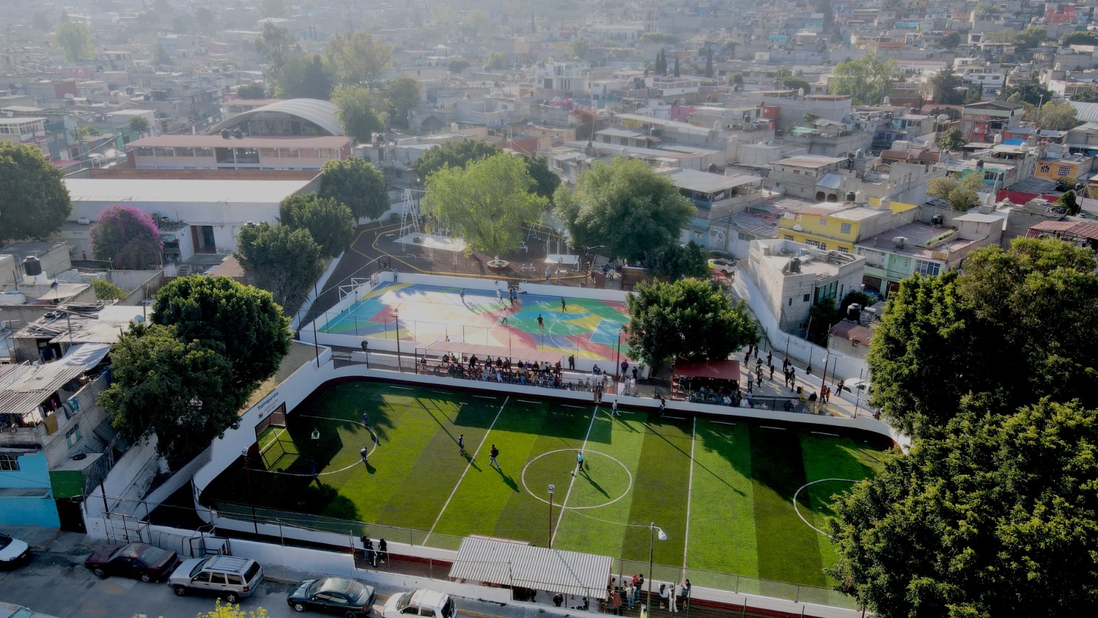 Gran programa deportivo por el mundial en Tlalnepantla