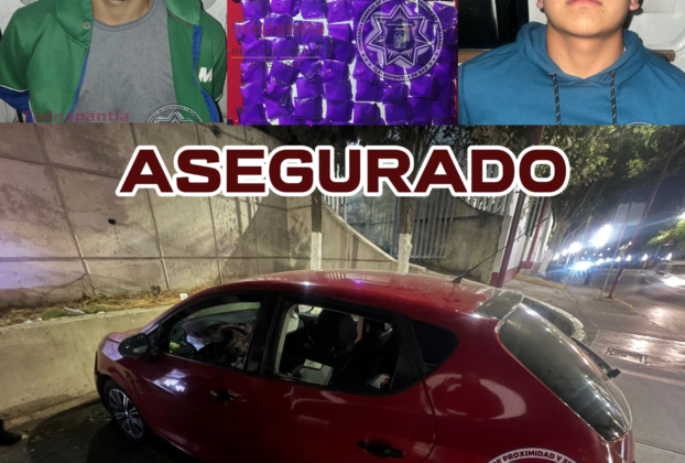 Detenidos y droga y vehículos asegurados en Tlalnepantla