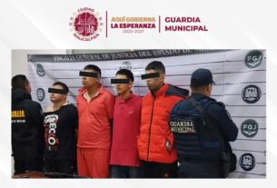 detenidos por la Guardia Municipal de Naucalpan y FGJEM
