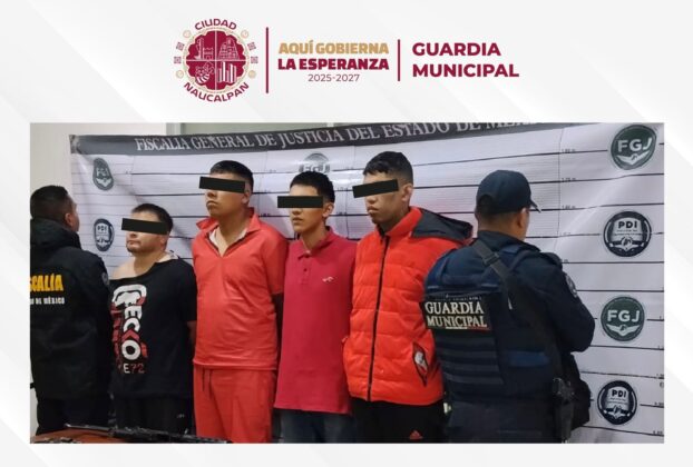 detenidos por la Guardia Municipal de Naucalpan y FGJEM