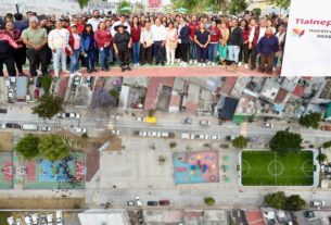 Parque reconstruido con canchas y accesos por Raciel Pérez Cruz