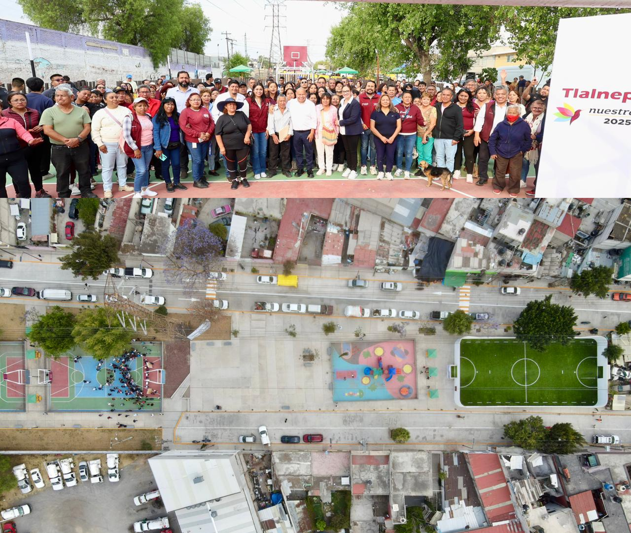 Parque reconstruido con canchas y accesos por Raciel Pérez Cruz