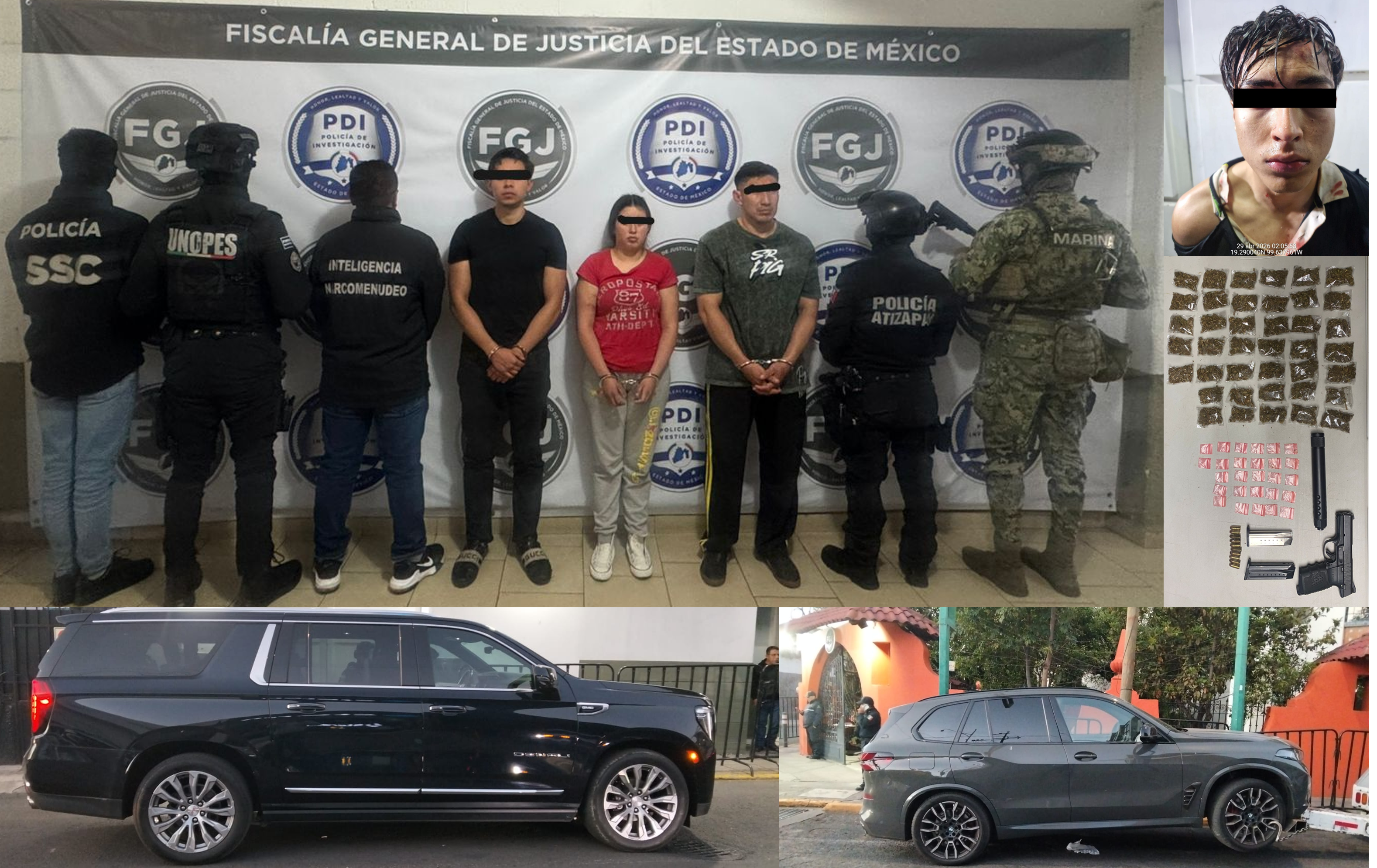 Cuatro detenidos en Atizapán por estar implicados en homicidios de una familia