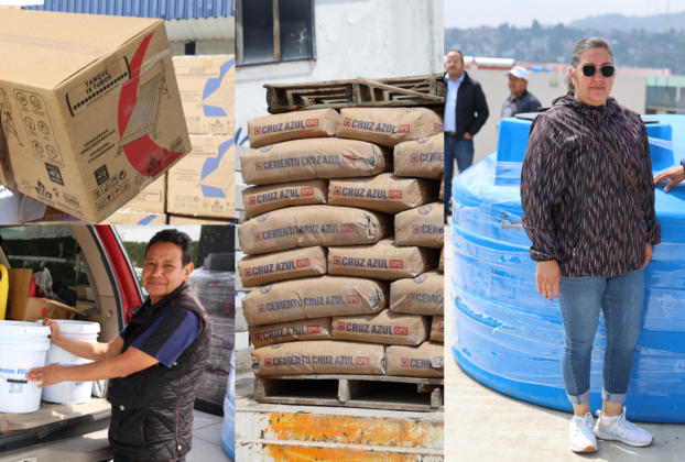 Gobierno de Huixquilucan y Congregación Mariana Trinitaria ofrecen calentadores, tinacos y materiales a precios accesibles