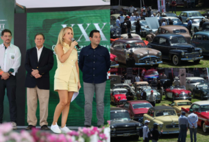 Romina Contreras en la inauguración de Gran Concurso Internacional de Elegancia del automovilismo
