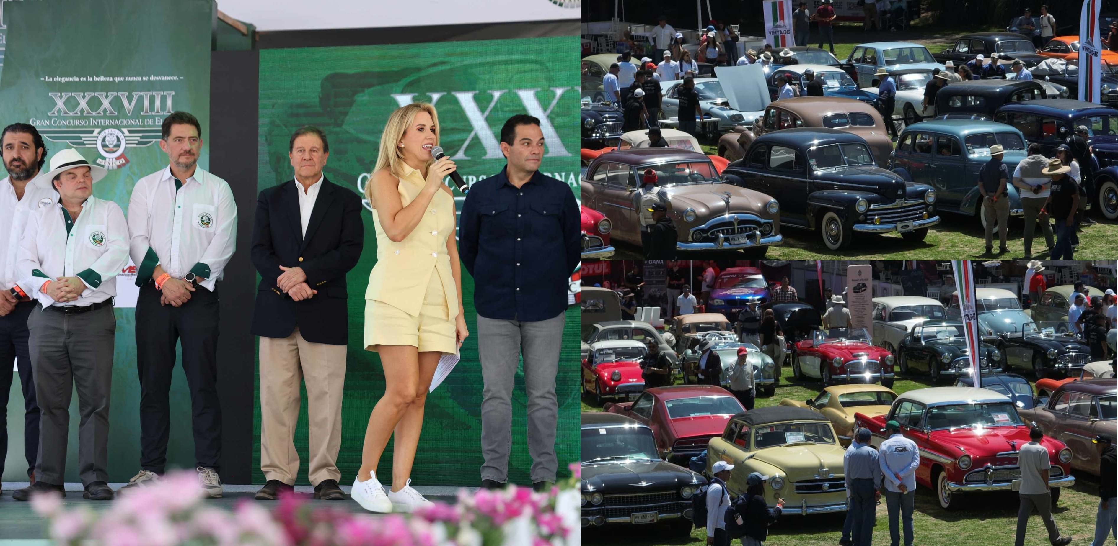 Romina Contreras en la inauguración de Gran Concurso Internacional de Elegancia del automovilismo