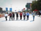 Isaac Montoya y funcionarios del gobierno del Estado de México recorren repavimentación del Periférico