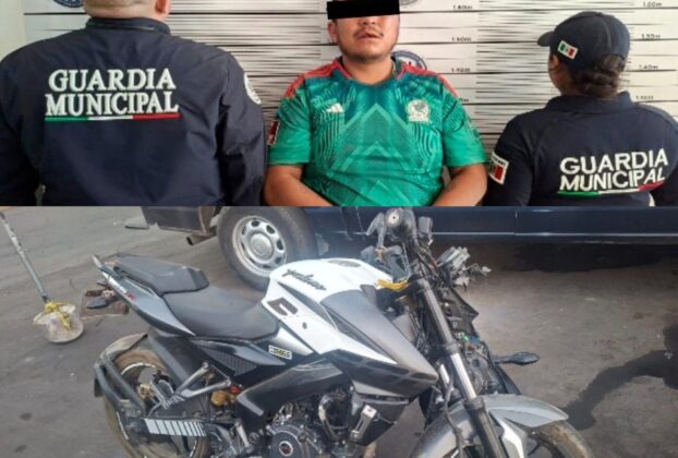 Dos detenidos con motocicleta robada por Guardia Municipal de Naucalpan