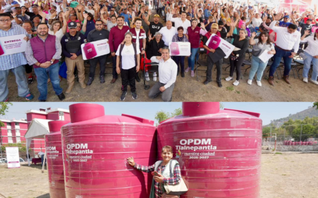 1,542 son los primeros beneficiados con tinaco para prevenir escasez de agua en Tlalnepantla