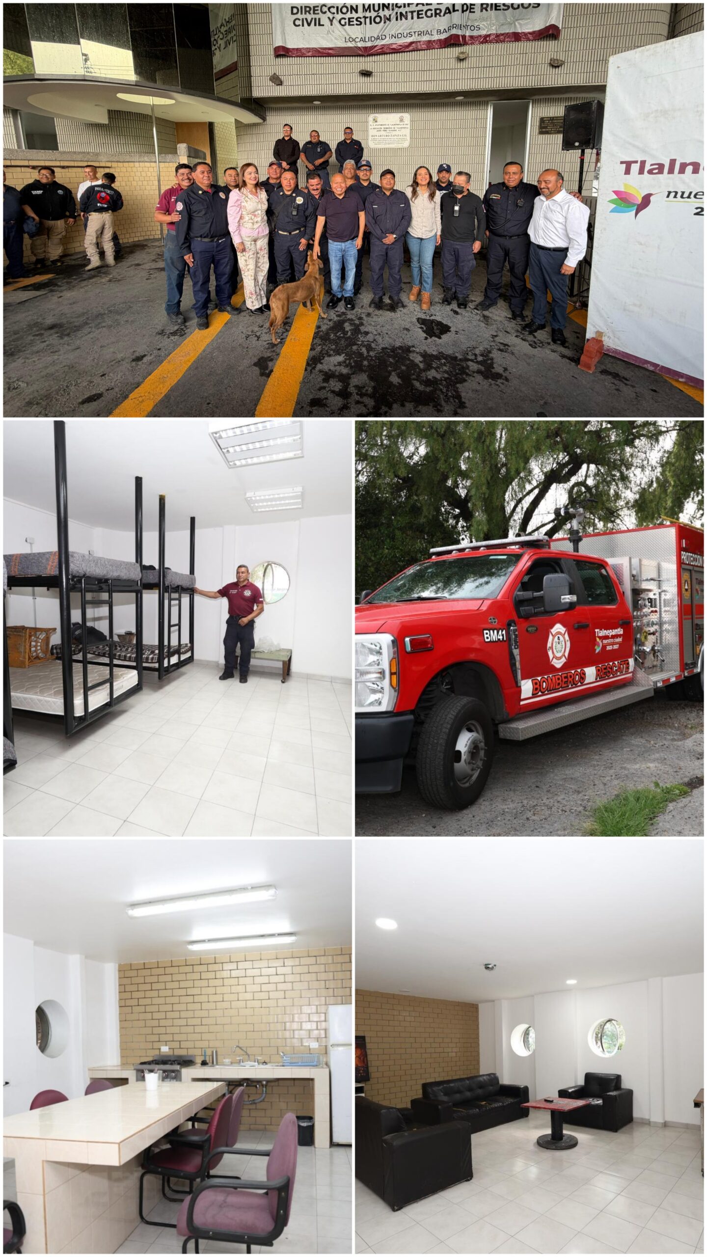 Renuevan instalaciones de bomberos Barrientos Tlalnepantla