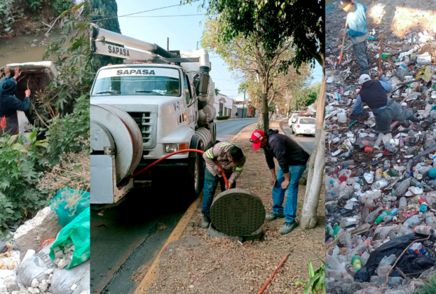Limpieza de redes de drenaje y alcantarillado, barrancas y desazolve realiza Gobierno de Atizapán para evitar inundaciones