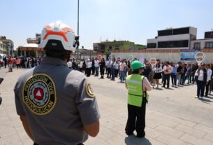 Desalojo en orden y ubicación en lugar seguro en Huixquilucan