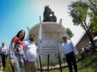 Alcalde Isaac Montoya y lideres de SUTEYM inauguran pedestal de Mono de Fierro