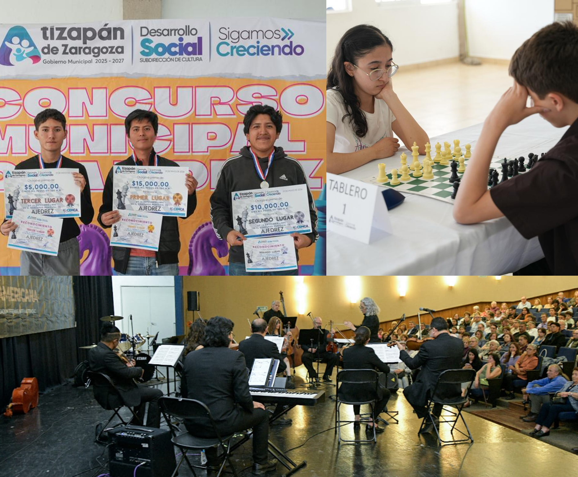 Torneo de ajedrez y concierto de orquesta Iberoamericana destacan en actividades culturales de Atizapán de Zaragoza
