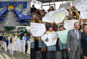 Niños piden la construcción de cancha y el alcalde de Atizapán de Zaragoza, Pedro Rodríguez se compromete construirla