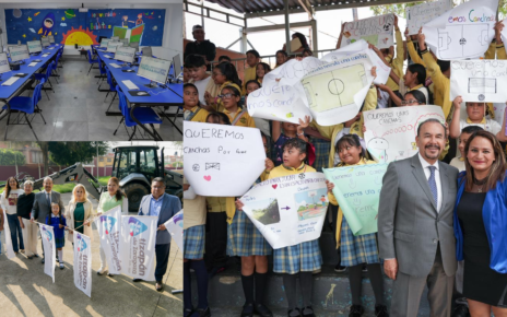 Niños piden la construcción de cancha y el alcalde de Atizapán de Zaragoza, Pedro Rodríguez se compromete construirla