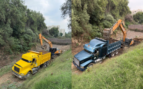 Retiran azolve de una presa de La Cañada, Atizapán de Zaragoza