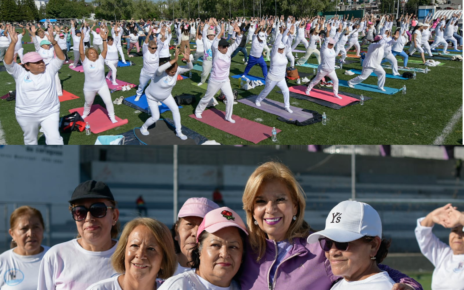 Mega clase de yoga fomenta hábitos saludables en Atizapán de Zaragoza