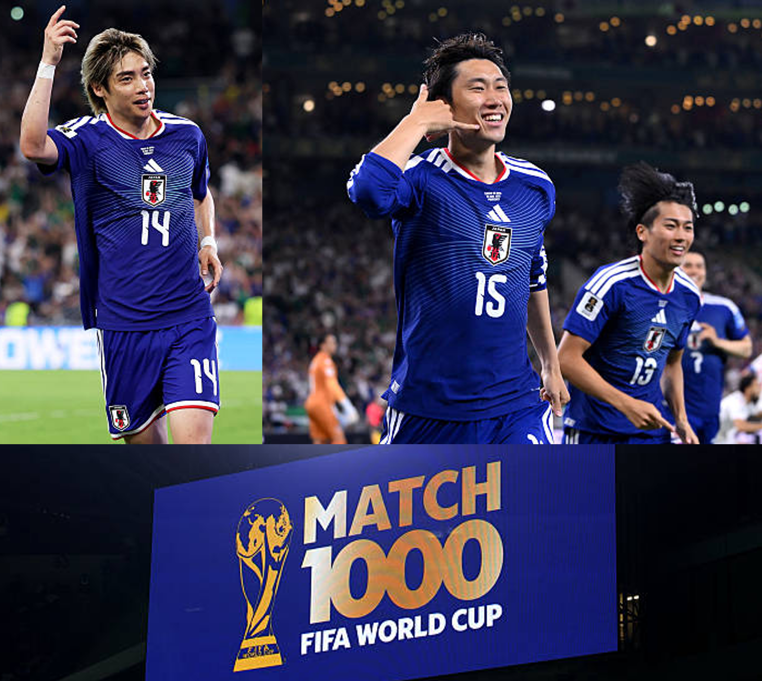 Partido mil de Copa del Mundo con goleada de Japón sobre Túnez