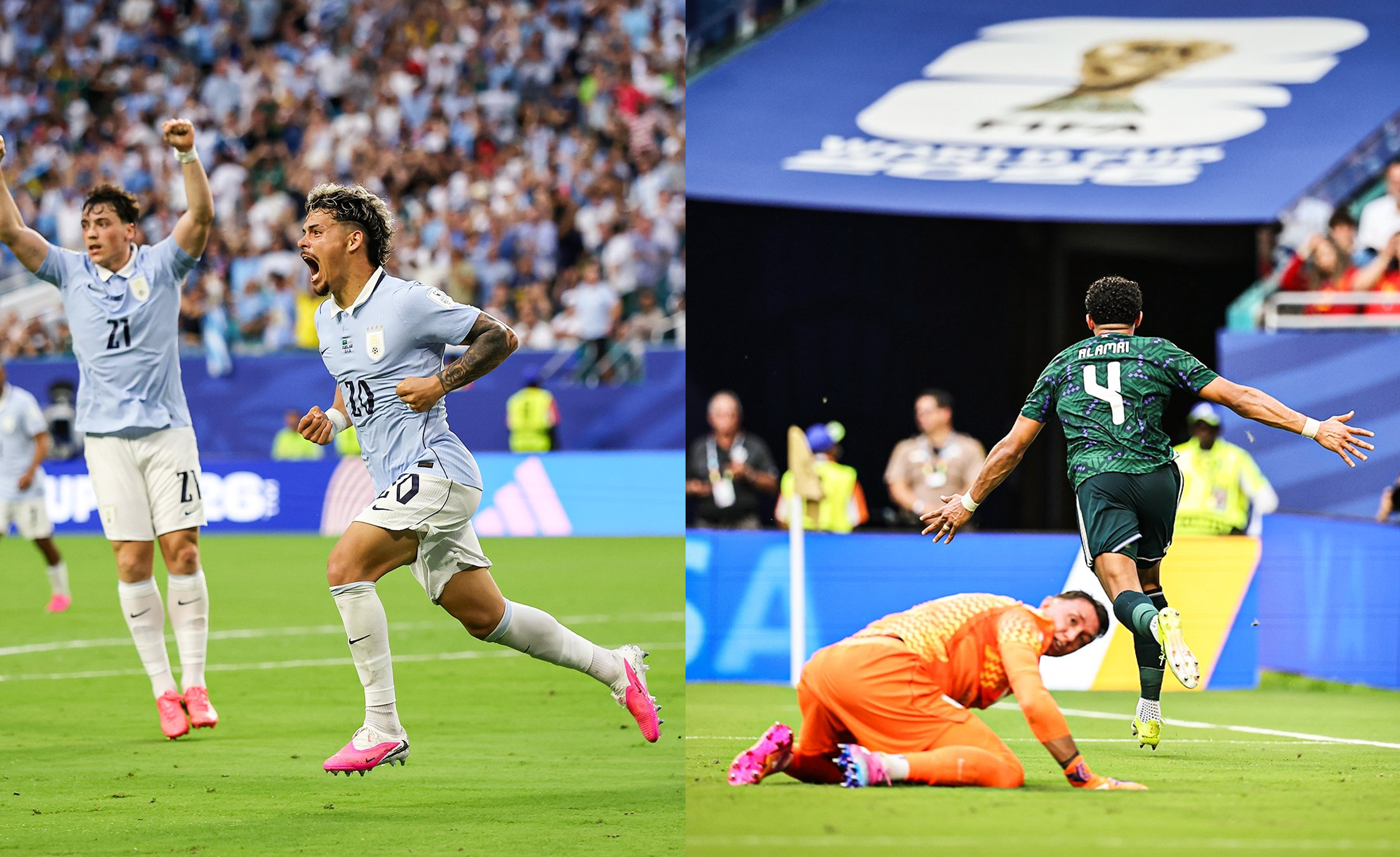 Federico Viñas, Maximiliano Araújo de Uruguay y Al-Amri de Arabia Saudita, los más destacados del partido