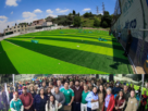 Cancha rehabilitada con iluminación en San Juan Totoltepec por gobierno de Naucalpan, Isaac Montoya Márquez