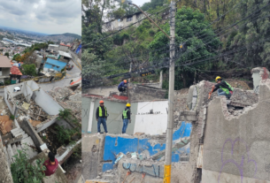Demuelen casas que ponen en peligro la vida en Tlalnepantla