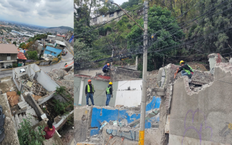 Demuelen casas que ponen en peligro la vida en Tlalnepantla