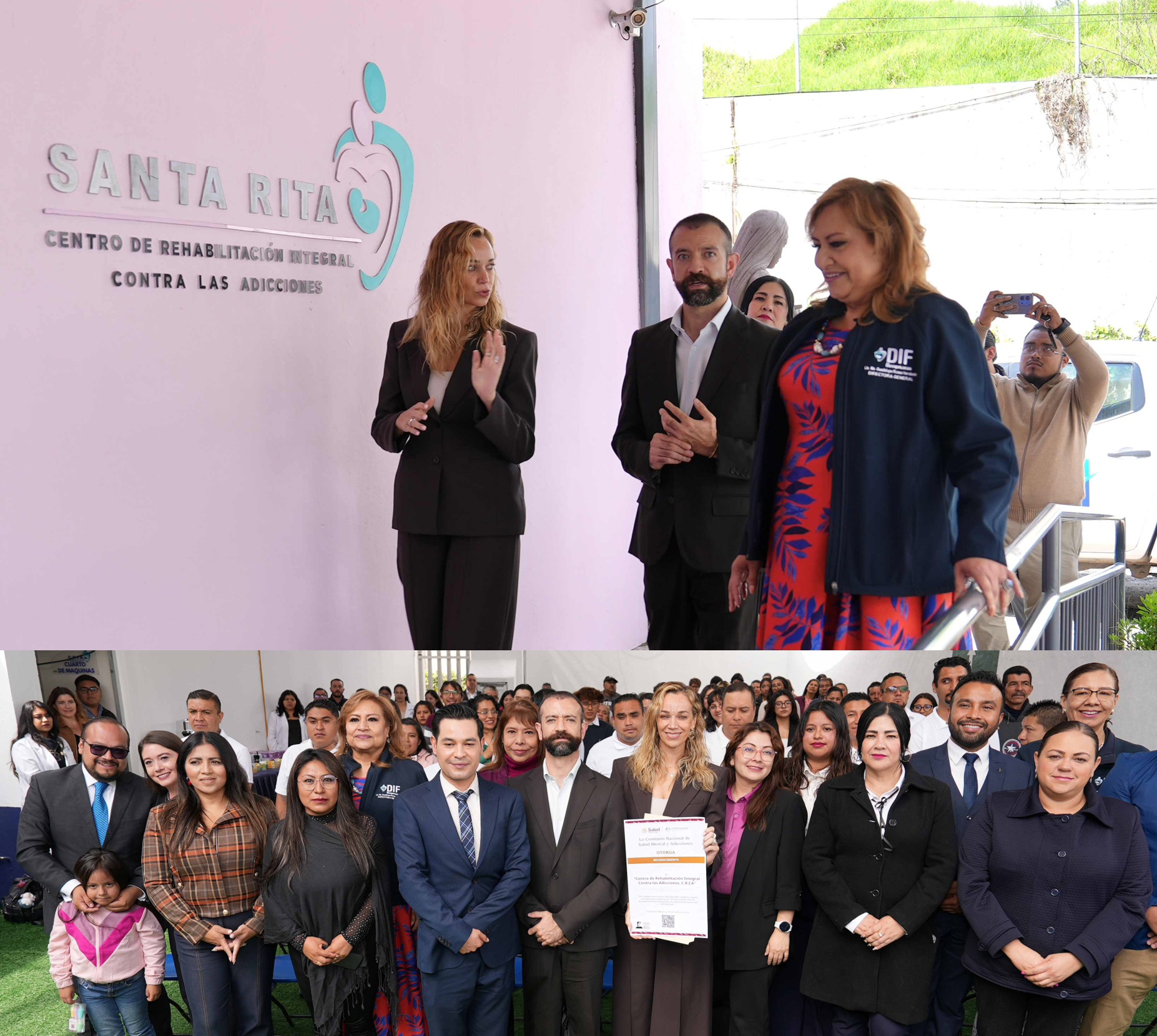 Centro de Rehabilitación Integral Contra las Adicciones (CRIA) y Santa Rita del Complejo Rosa Mística, recibieron la ratificación de su Certificación y Reconocimiento de Comisión Nacional de Salud Mental