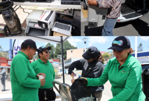 Acopian residuos electrónicos para evitar contaminación de la tierra en Huixquilucan
