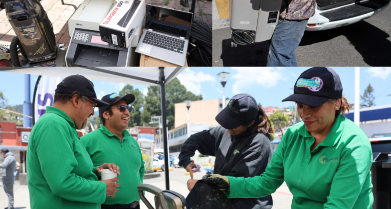 Acopian residuos electrónicos para evitar contaminación de la tierra en Huixquilucan
