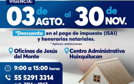 Darán facilidades para escriturar propiedades en Huixquilucan
