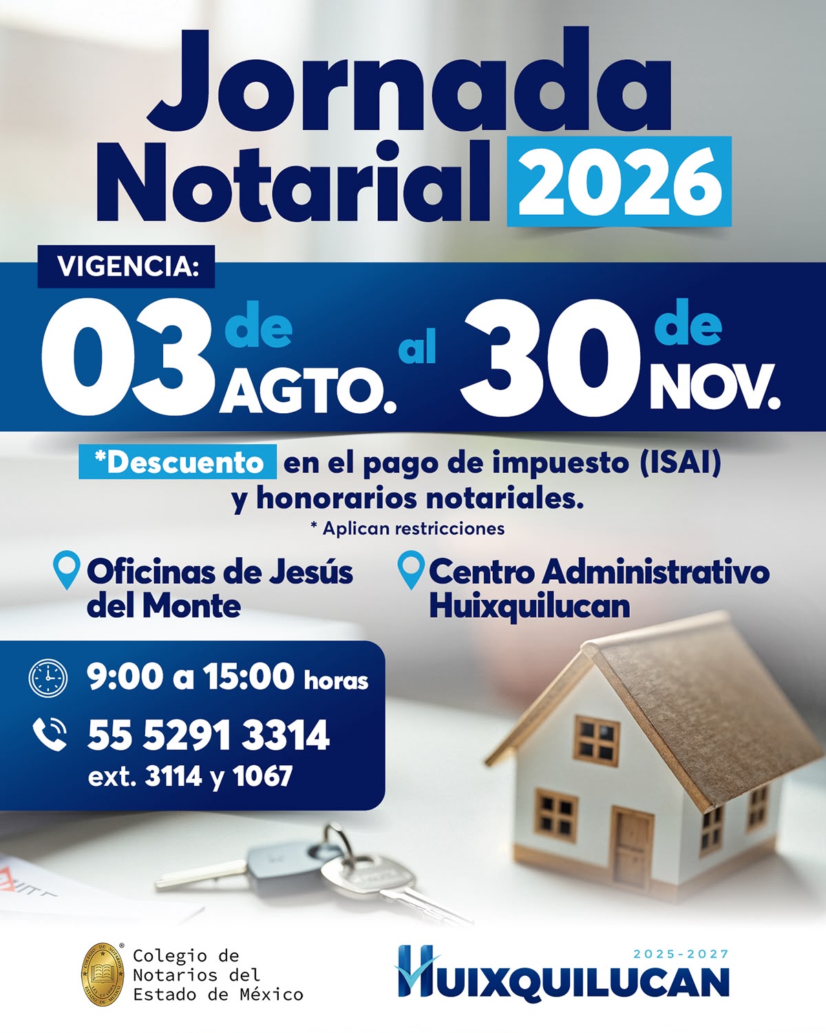 Darán facilidades para escriturar propiedades en Huixquilucan
