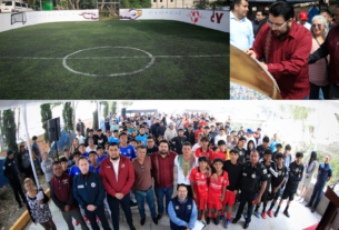 La cancha de futbol 14 fue rehabilitada por el gobierno de Naucalpan en la Nueva San Rafael