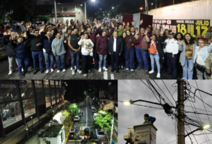 Más calles iluminadas para seguridad de familias en Tlalnepantla