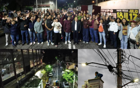 Más calles iluminadas para seguridad de familias en Tlalnepantla