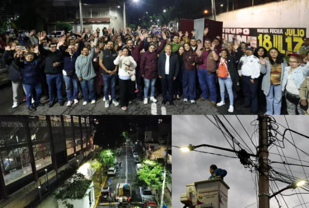 Más calles iluminadas para seguridad de familias en Tlalnepantla