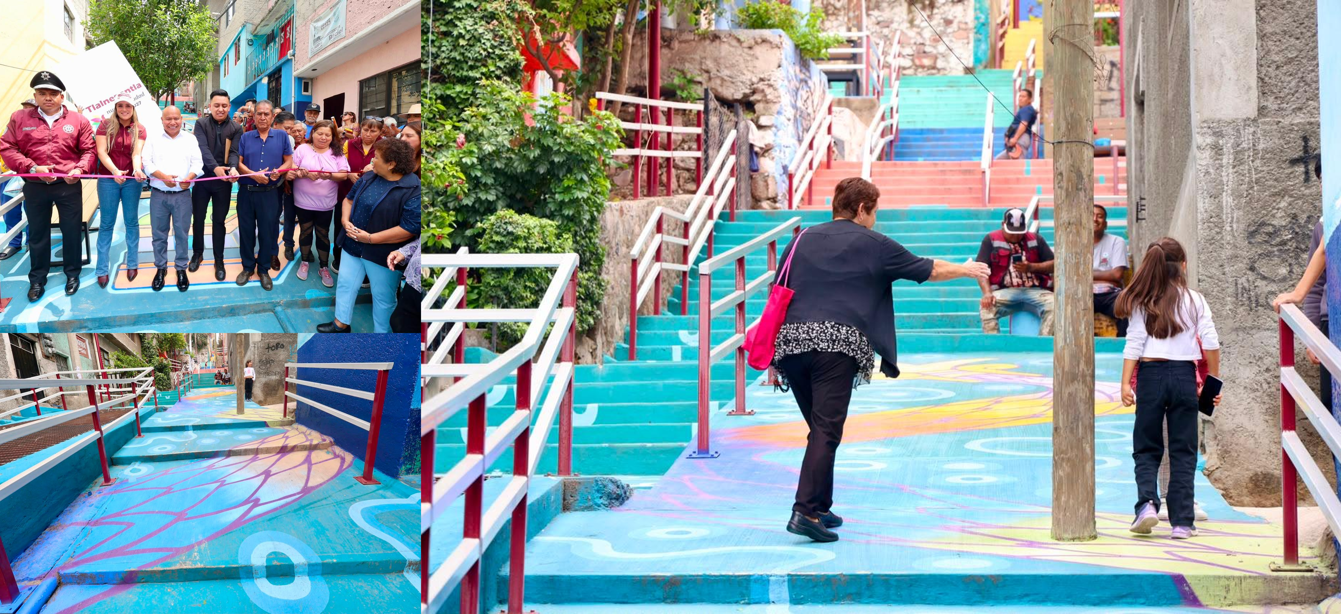 Reconstruyen andador en Tlalnepantla