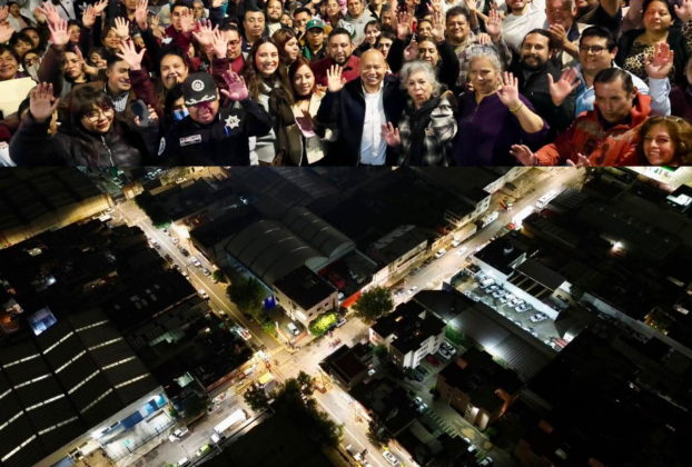 Ciudadanos y funcionarios de gobierno de Tlalnepantla, que encabeza Raciel Pérez Cruz, entrega ampliación y renovación de alumbrado público en 3.1 kilómetros
