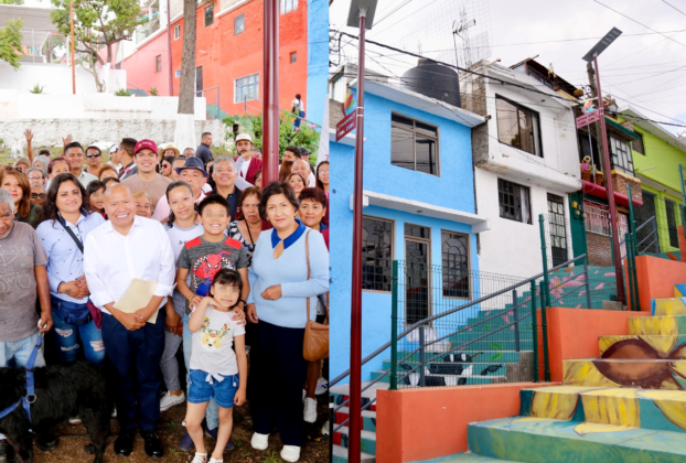 Raciel Pérez Cruz, alcalde de Tlalnepantla mejora paisaje urbano en San Andrés Atenco
