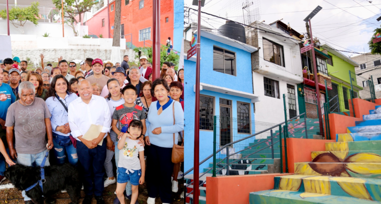Raciel Pérez Cruz, alcalde de Tlalnepantla mejora paisaje urbano en San Andrés Atenco